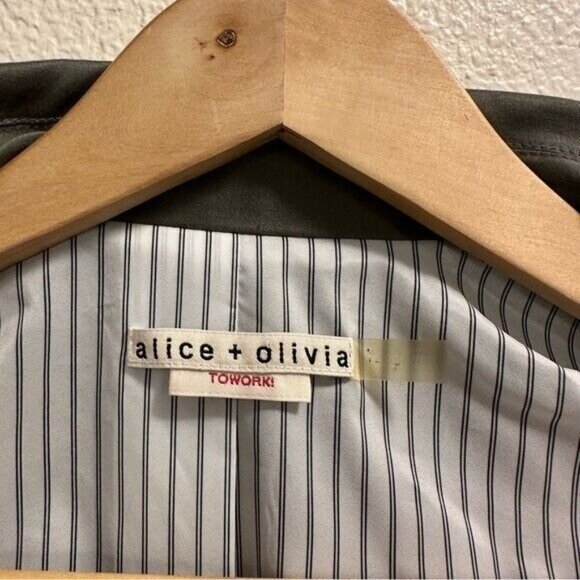 alice & olivia towork blazer gray size small - Picture 6 of 8